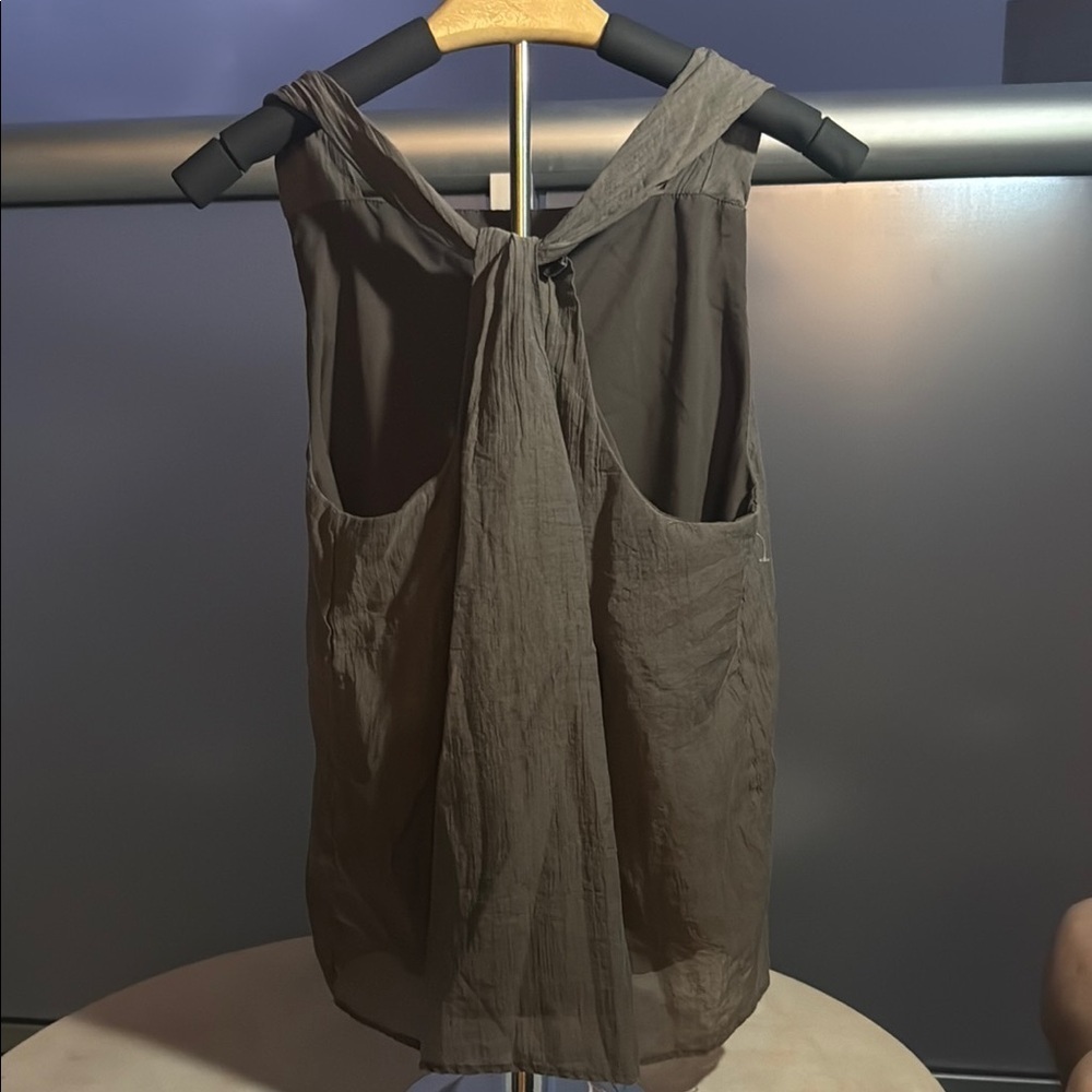 Dazy: Elegant Sleeveless Brown Top - Picture 2 of 4